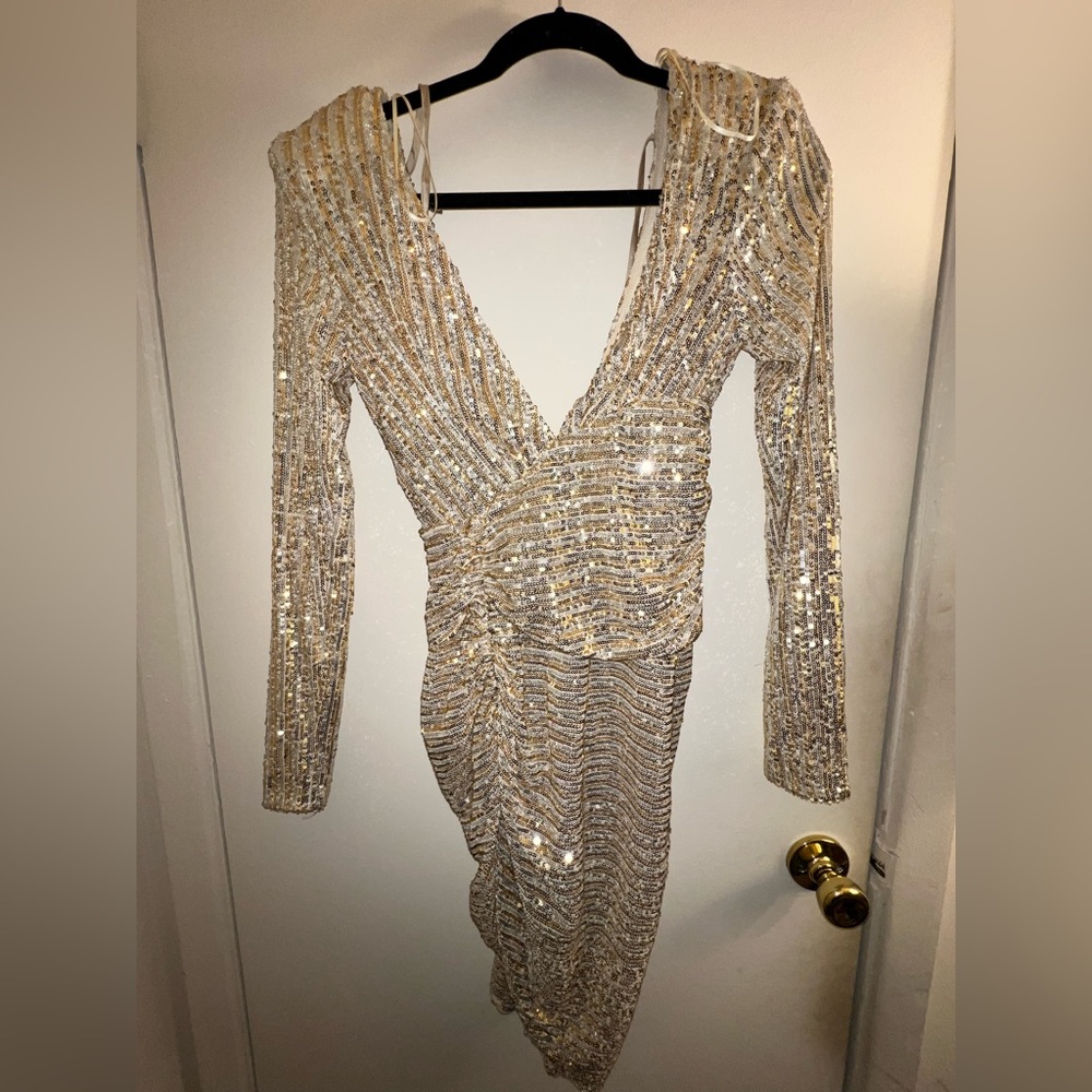 Gorgeous Gold & Silver Sequin Dress